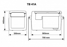 Kompresorová autochladnička Indel B TB41 OFF Black, 12/24V, 40 litrů