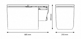 Kompresorová autochladnička Indel B TB30AM,  31 litrů, 12/24V, pro Mercedes Actros MP4